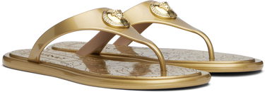 Asusteet Versace Versace Alia Metallic Flat Sandals Metallinen | 1016248_1A14478, 3