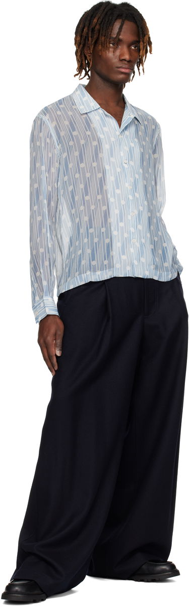 Paita Bode Bode Meridian Print Shirt Sininen | MRS25SH034, 3