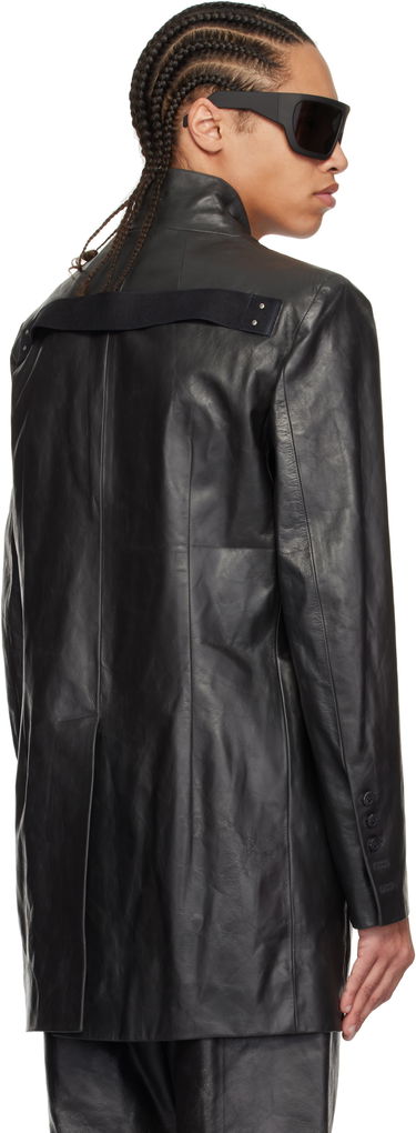 Takki Rick Owens Rick Owens Hollywood Lido Leather Jacket Musta | RU01E5753 LTP, 2