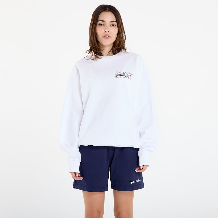 Huppari Sporty & Rich Sporty & Rich Health Club Crewneck Sweatshirt Valkoinen | ST071602015WH01