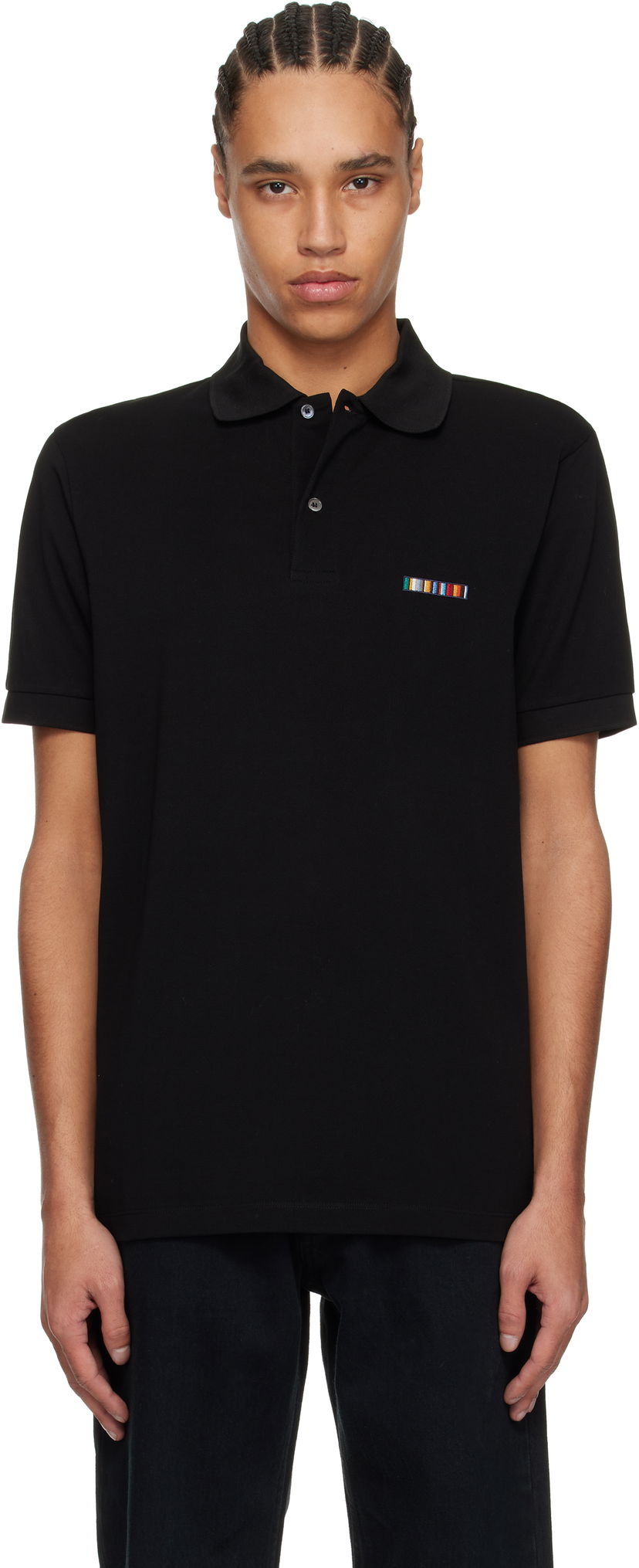 Poolopaita Paul Smith Paul Smith Signature Stripe Logo Cotton Polo Musta | M1R-698P-NP4724-79