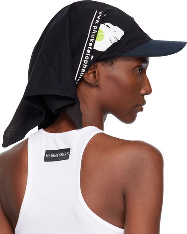 Korkki Marine Serre Regenerated Graphic T-shirts Veiled Cap Musta | UHG029AUJER0003, 2