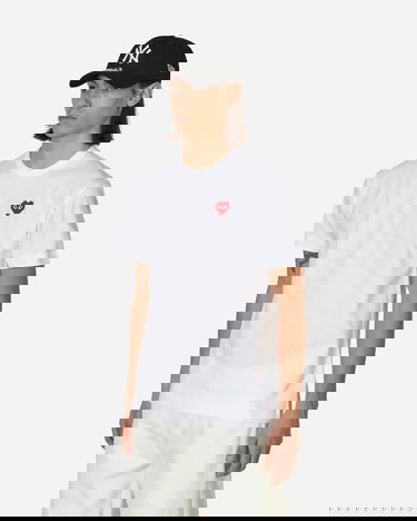 T-paita Comme des Garçons Play Invader Heart Tee Valkoinen | P1T322-3, 2