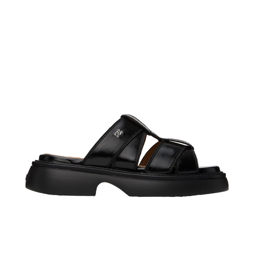 Tennarit ja kengät GANNI Mule Leather Sandals Musta | S2623