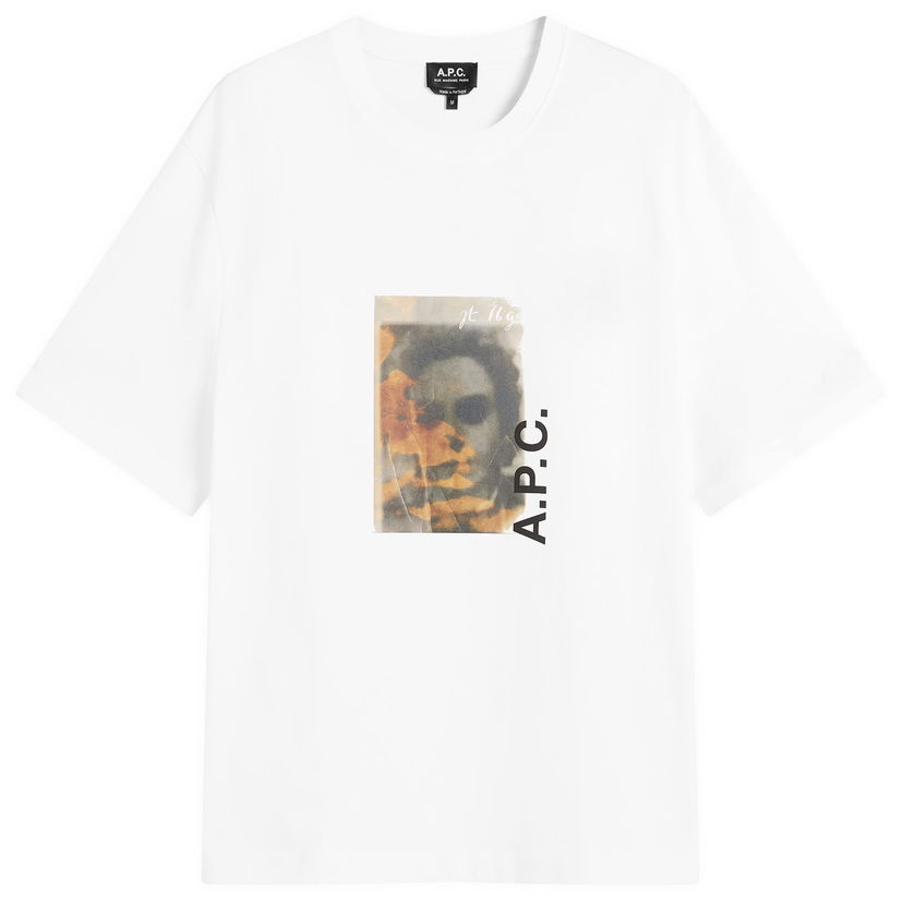 T-paita A.P.C. Jean Portrait T-Shirt, Size Small Valkoinen | COGYK-M26549-AAB