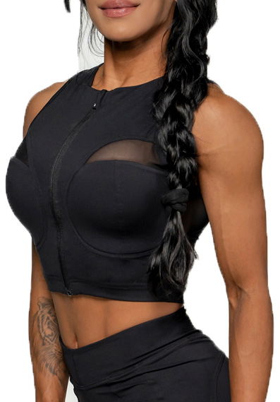 Tankkitoppi NEBBIA NEBBIA INTENSE Mesh Compression Push-Up Top Musta | 8424010