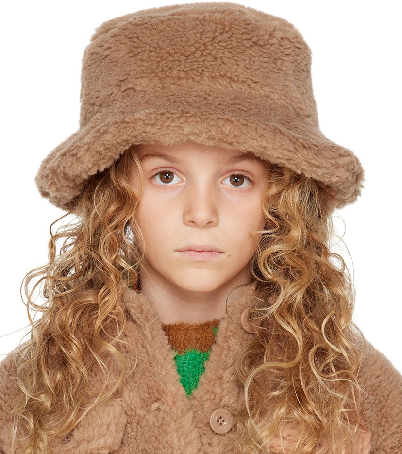 Hattu STAND STUDIO Stand Studio Kids Wera Faux-Fur Bucket Hat Ruskea | 61526-9040