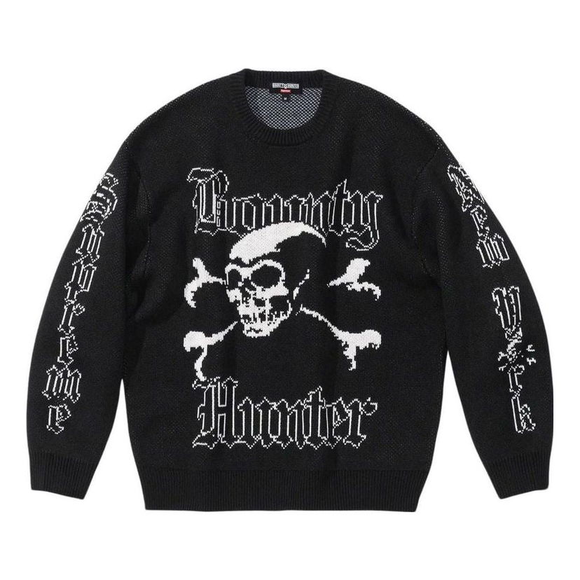 Villapaita Supreme Supreme x Bounty Hunter Skull Knit Sweater Musta | SUP-FW23-112