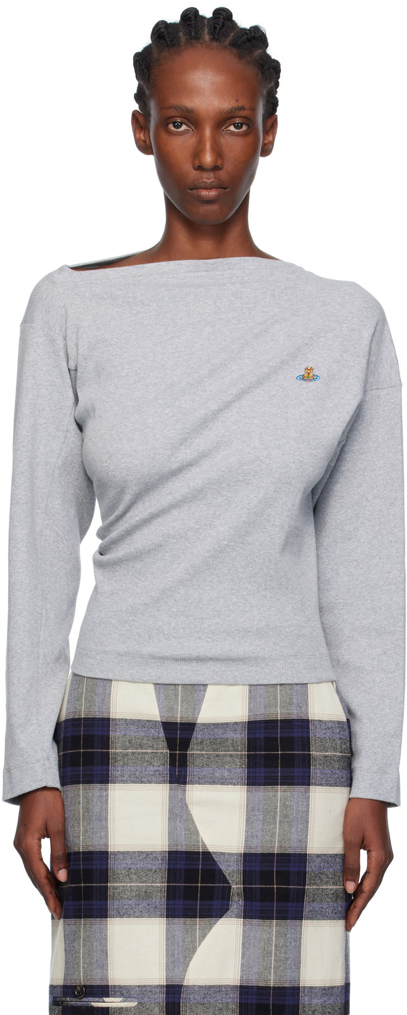 T-paita Vivienne Westwood Vivienne Westwood Hebo Long Sleeve T-Shirt Harmaa | 3G01003Y-J009C-