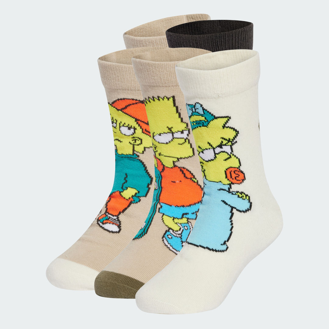 Sukat adidas Performance The Simpsons Crew Socks 3 Pairs Beige | JM4473, 0