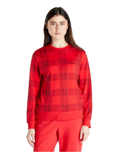 Huppari CALVIN KLEIN Mc Holiday Sweatshirt Textured Punainen | QS6953E 5VN