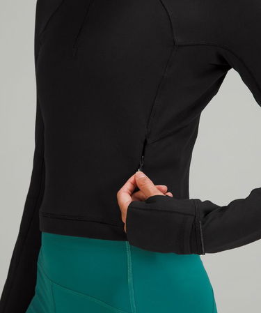Huppari lululemon It's Rulu Cropped Half-Zip Running Top Musta | prod10641685, 4