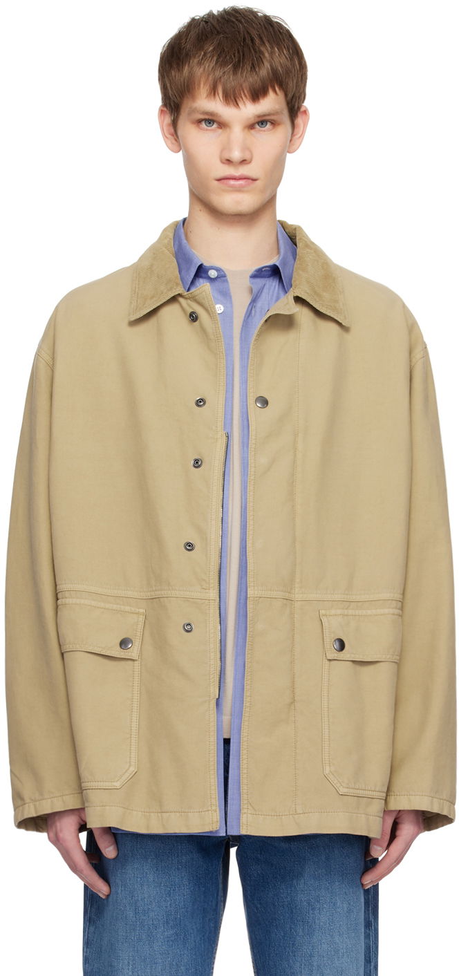Takki The Row Corduroy Collar Cotton Jacket Beige | 618-W2965