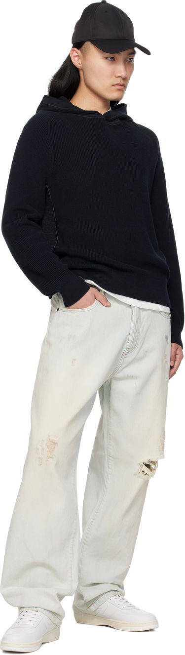 Villapaita rag & bone rag & bone Gabe Spliced Hoodie Tummansininen | MBS25S026SD26, 3