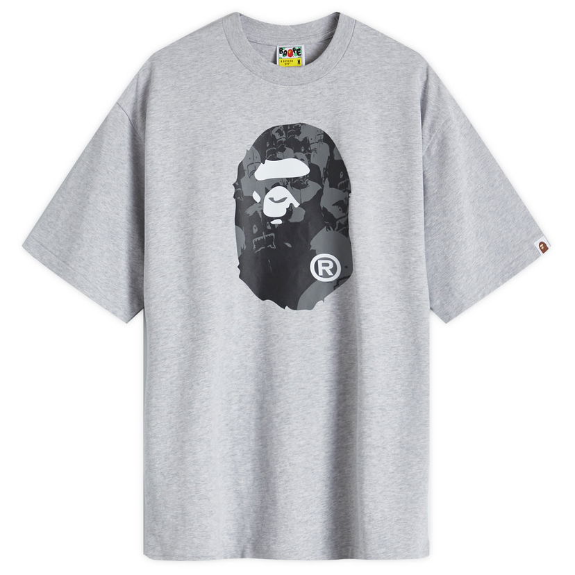 T-paita BAPE Shark College Logo T-Shirt Harmaa | 001TEK801306M-GRA