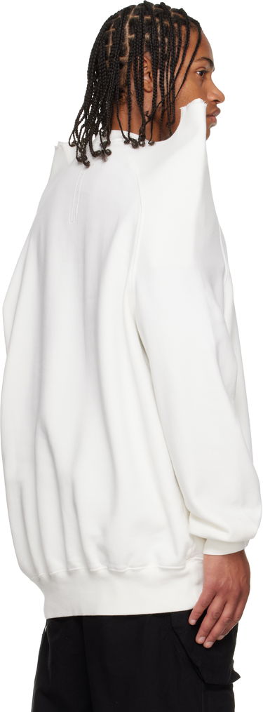Huppari Rick Owens Concordians Tecsweat Padded Shoulder Sweatshirt Valkoinen | DU02E7272 FEP3, 2