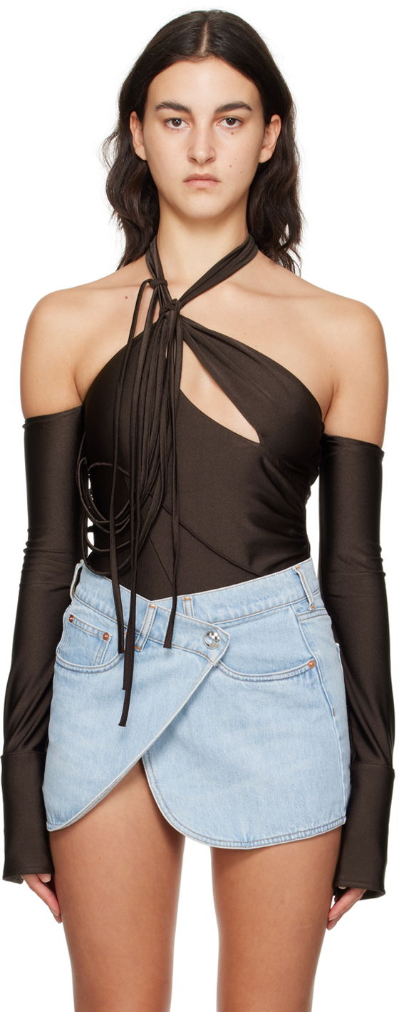 Body Coperni Coperni Multi Strap Bodysuit Ruskea | COPJS68545