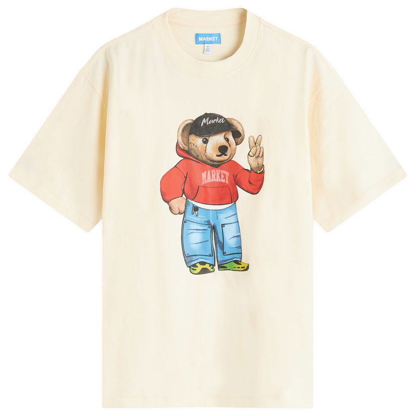 T-paita MARKET MARKET Fit Check Bear T-Shirt Beige | 399002171-CRE
