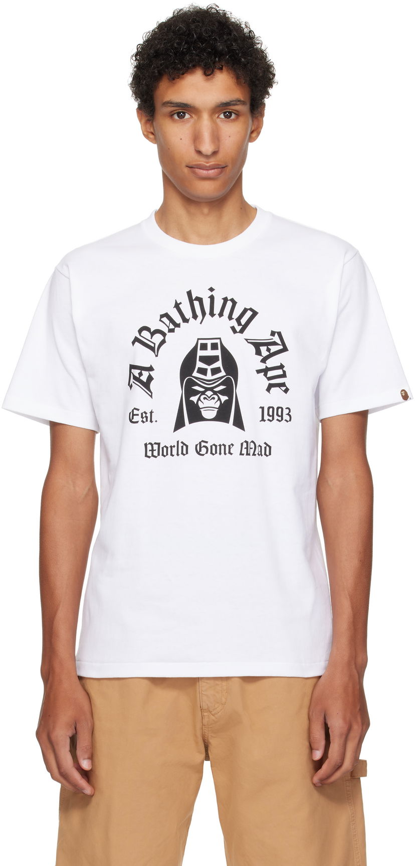 T-paita BAPE Printed Mad General College T-Shirt Valkoinen | 001TEL301059M