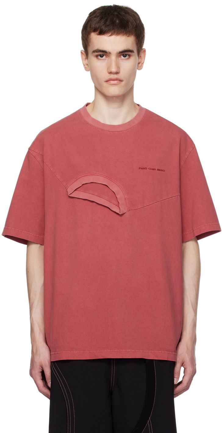 T-paita Feng Chen Wang Feng Chen Wang Double Neck T-Shirt Punainen | FMF16TS01