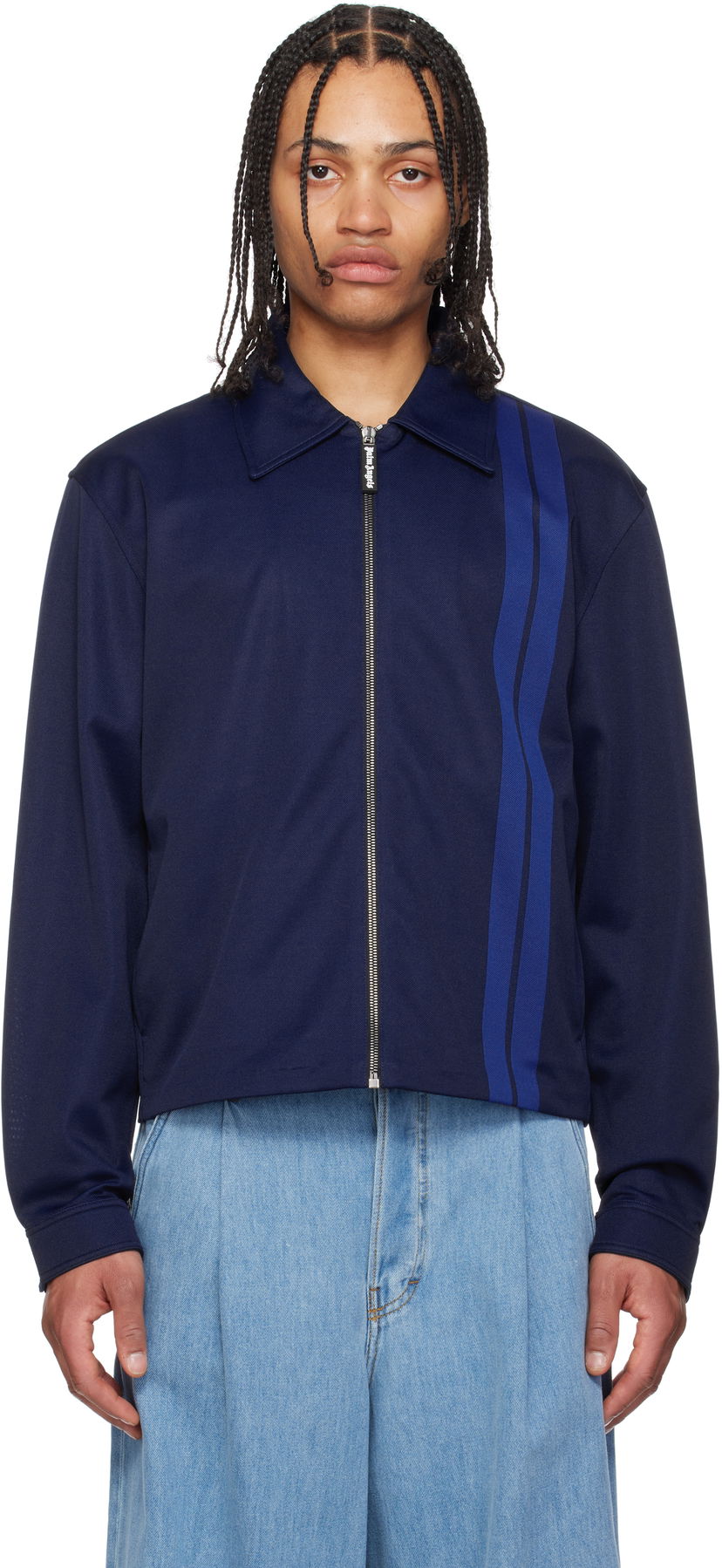 Tuulitakki Palm Angels Palm Angels Suit Track Jacket Sininen | PMBD086S25FAB0014645