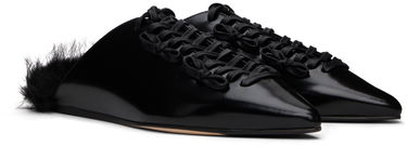 Vaatteet Simone Rocha Simone Rocha Pointed-Toe Faux-Fur Slippers Musta | PMP19F 0740, 3