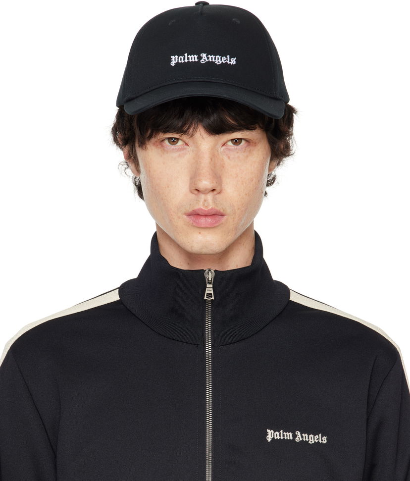Korkki Palm Angels Classic Logo Cap Musta | PMLB094C99FAB0011003