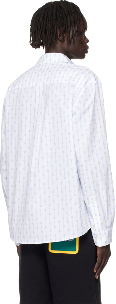 Paita Casablanca Casablanca Monogram Oxford Shirt Valkoinen | MPF25-SH-155-01, 2