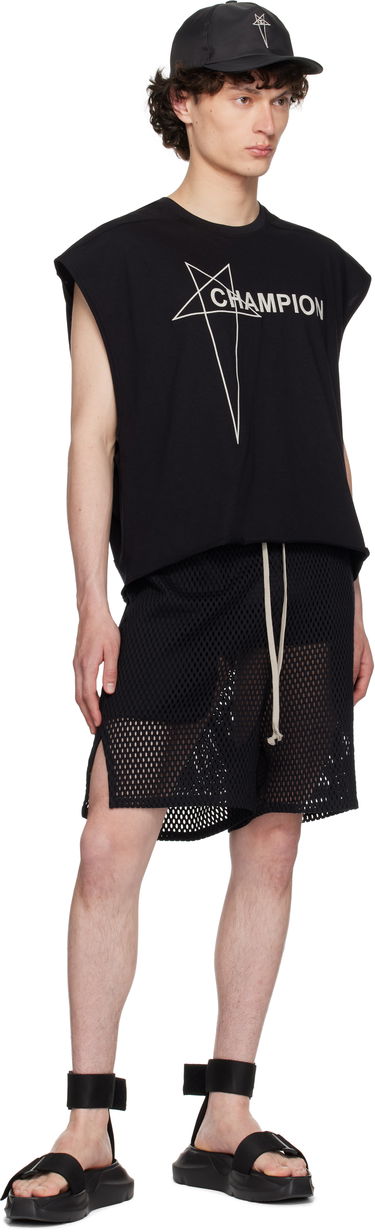 Shortsit Rick Owens Rick Owens Champion Edition Mesh Shorts Musta | CM01E1682 CHONET MESH, 4