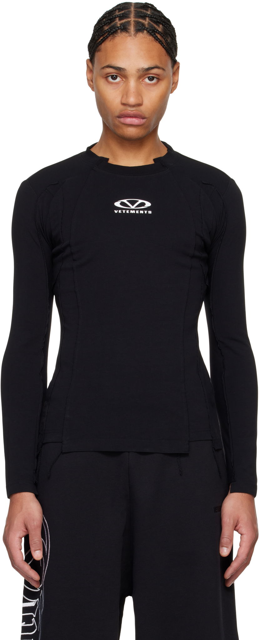 T-paita VETEMENTS Oval Logo Cut-Out T-Shirt Musta | UA66LS600BW