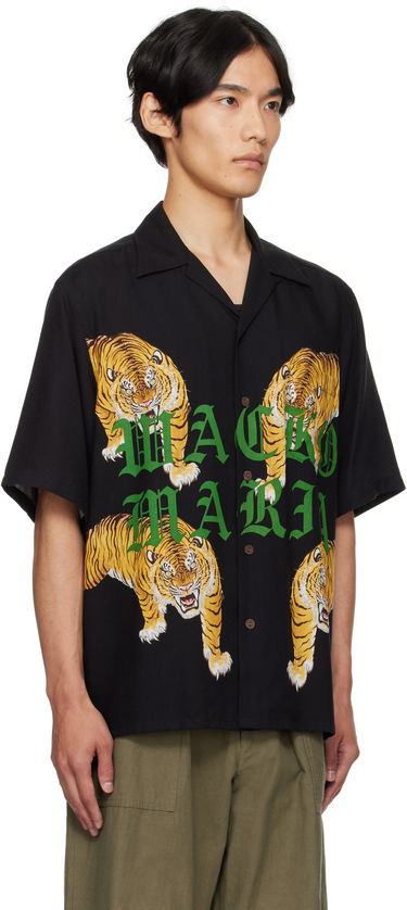 Paita WACKO MARIA WACKO MARIA Tim Lehi Tiger Print Shirt Musta | 25SS-WMS-HI07, 1