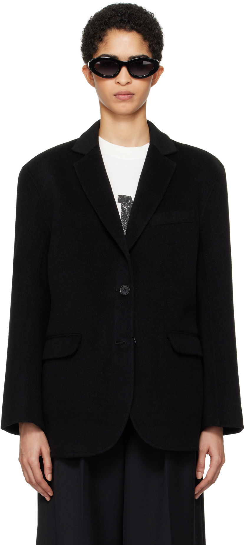 Takki Anine Bing Black Single-Breasted Blazer Musta | A-01-7073-000
