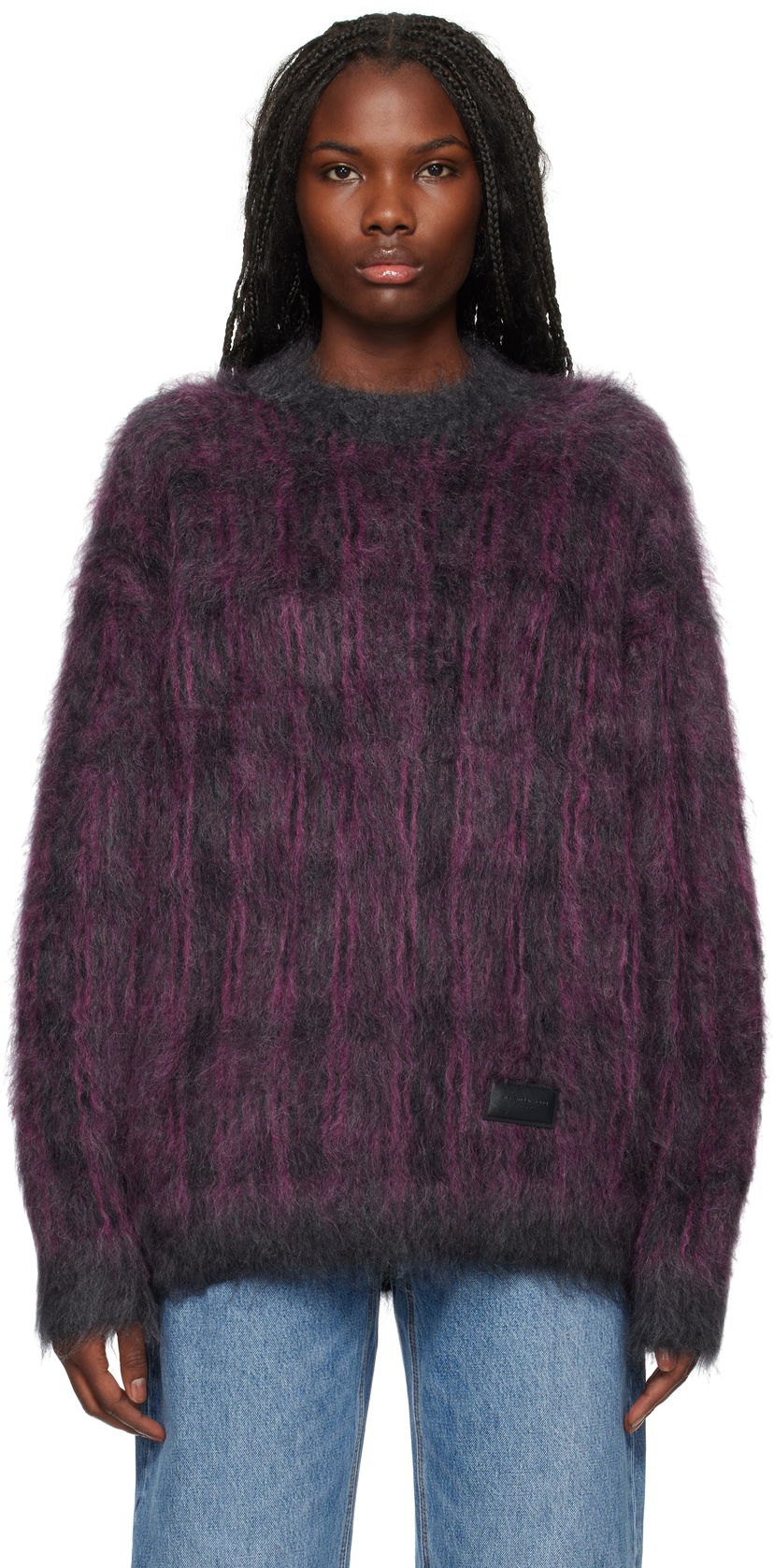 Villapaita Alexander Wang Oversize Plaid Sweater Vaaleanpunainen | 1KC4241039