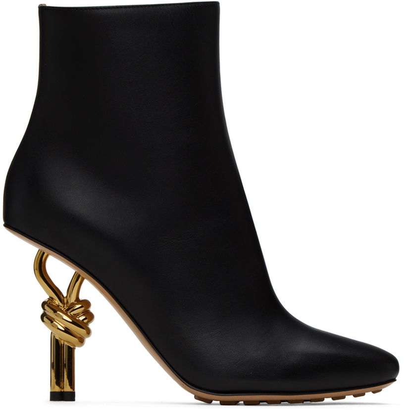 Tennarit ja kengät Bottega Veneta Bottega Veneta Knot Heel Ankle Boots Musta | 763831 V3M70