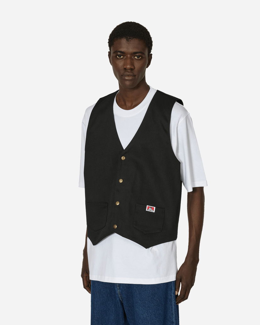 Liivi Ben Davis Workwear Pocket Vest Musta | BEN94 001