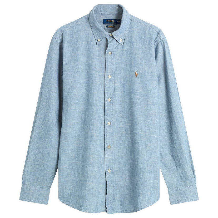 Paita Polo by Ralph Lauren Button Down Chambray Shirt Sininen | 710792042-BLU