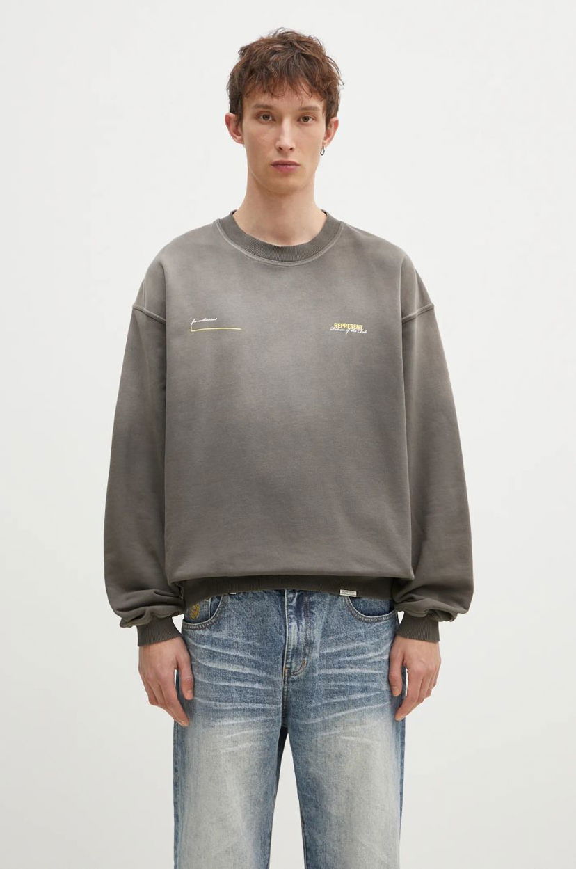 Huppari Represent Clo Represent Patron Of The Club Graphic Print Sweatshirt Harmaa | MLM4272.16