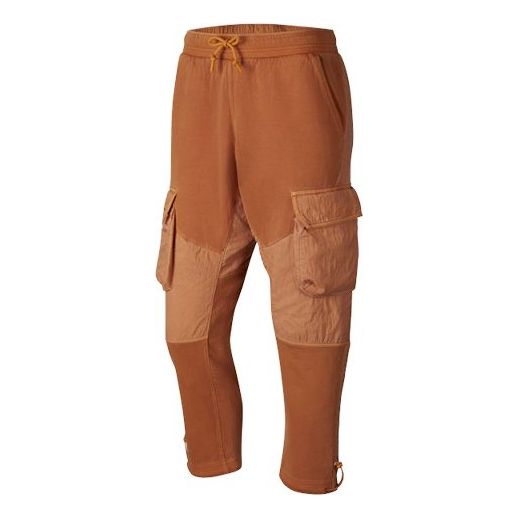 Cargo housut Jordan Jordan Engineered Washed Knit Splicing Pocket Casual Pants Ruskea | CV2791-875