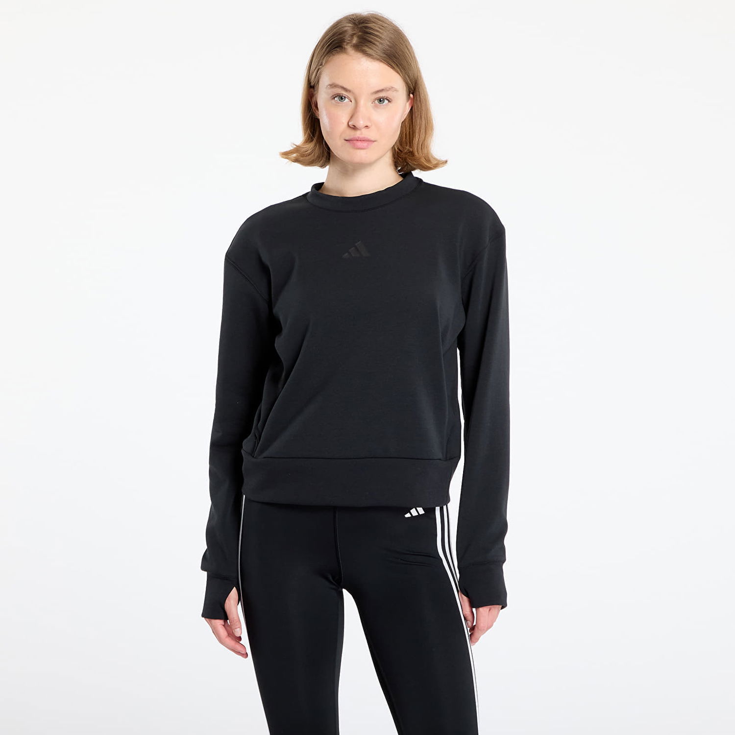 Huppari adidas Performance Designed-for-Training Warm-Up Crewneck Sweatshirt Musta | JP2655, 0