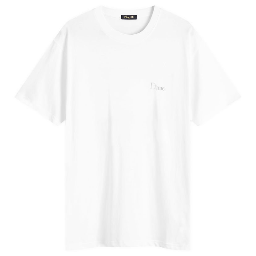 T-paita Dime Dime Classic Small Logo T-Shirt, Size Large Valkoinen | DIMESP2550WHT
