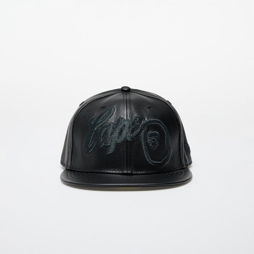 Korkki BAPE New Era x 59Fifty Leather Cap M Black Musta | 001CPK831901C BLK