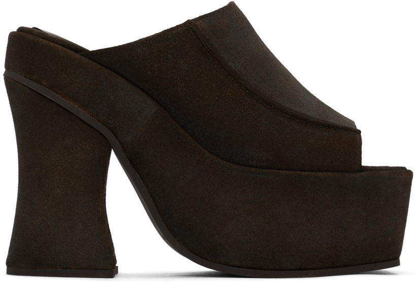 Asusteet Eckhaus Latta Eckhaus Latta Frame Platform Mules Ruskea | FEKLWOTPL05106