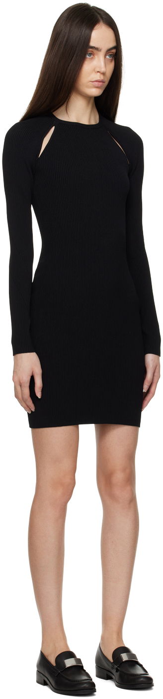 Mekko rag & bone Rag & Bone Asher Shoulder Cutout Ribbed Knit Minidress Musta | WAS22HS048YL48, 1