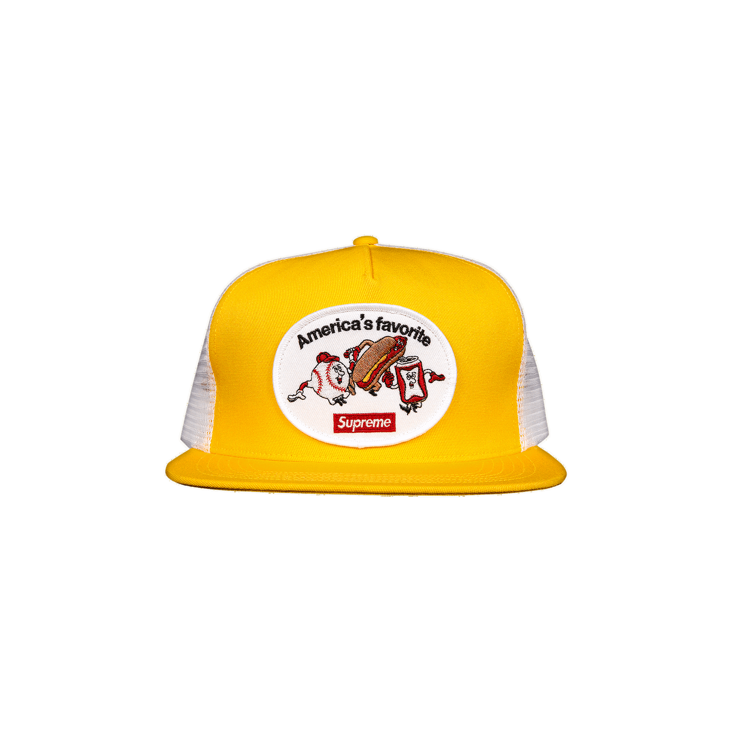 Korkki Supreme America’s Favorite Mesh Back 5-Panel Keltainen | SS21H96 YELLOW, 0