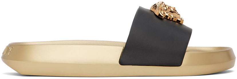 Vaatteet Versace Black & Gold 'La Medusa' Slides Beige | 1010643_DV46G