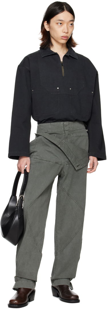 Housut Dion Lee Shell Trousers Harmaa | C2175PS24, 4