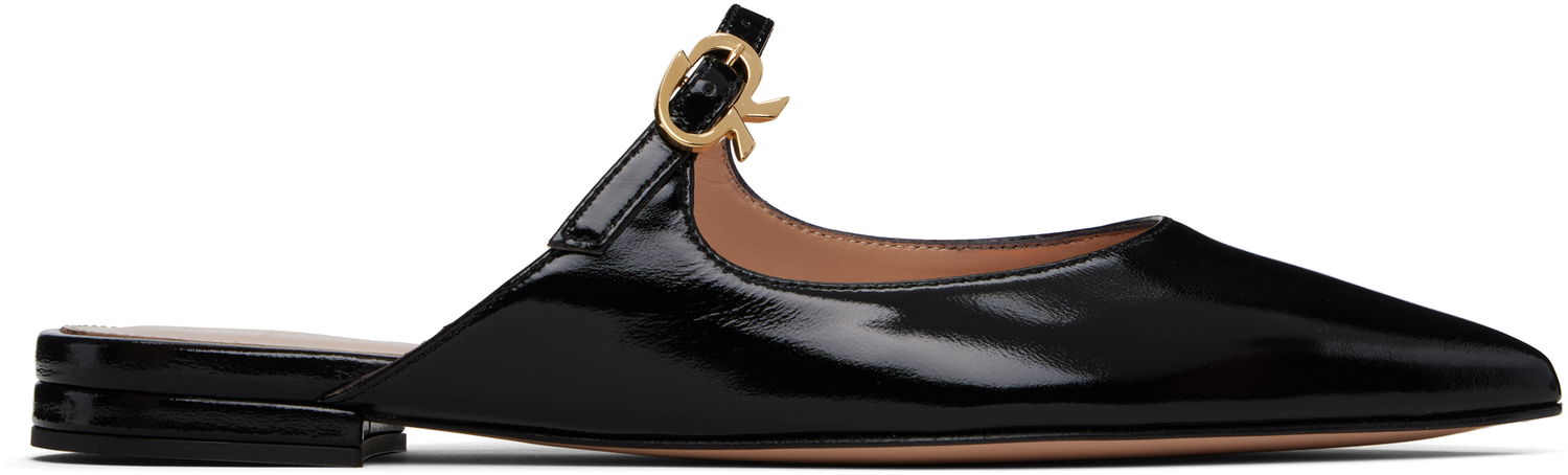 Tennarit ja kengät Gianvito Rossi Jane Ribbon Slide Loafers Musta | G95582-05RIC-NUI, 0