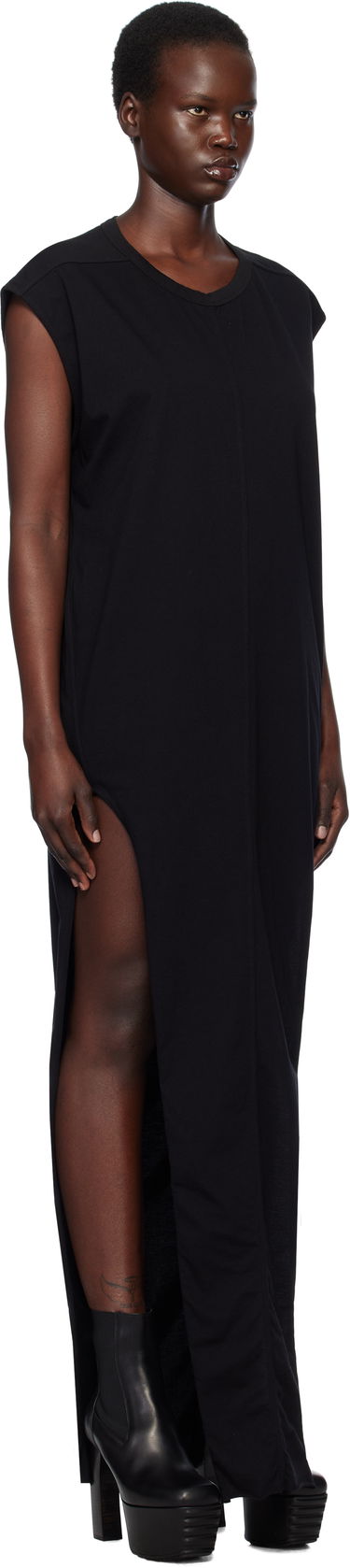 Mekko Rick Owens Rick Owens Hollywood Classic Arrowhead Maxi Dress Musta | RP01E7514 JA, 1