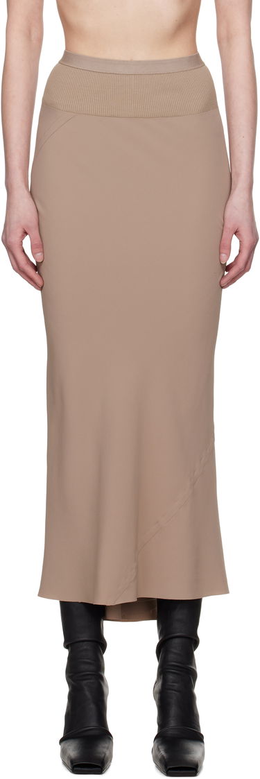 Hame Rick Owens Rick Owens Hollywood Calf Bias Maxi Skirt Beige | RP01E7334 CC, 0