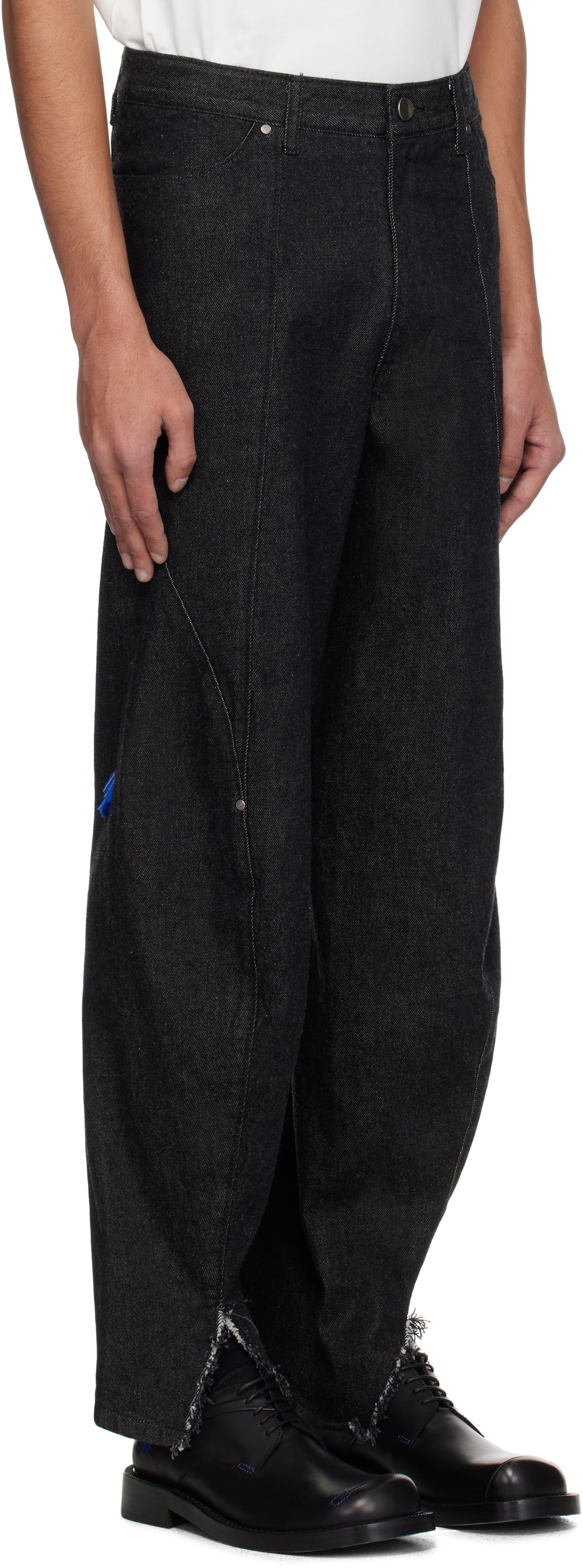 Jeans ADER ERROR ADER error 0105 Split Hem Jeans Musta | BO01SSJE0105BK, 1